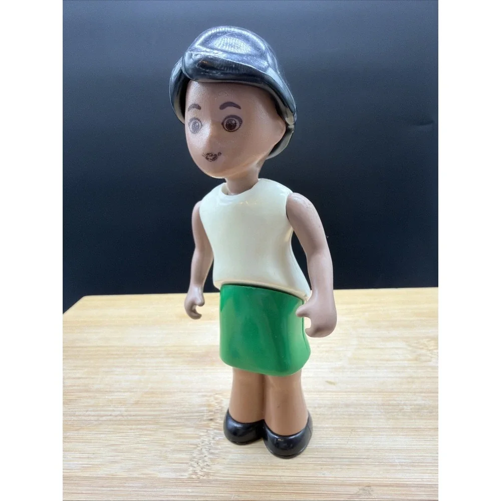 Vintage Little Tikes Dollhouse Doll Figure African American Mom People Girl